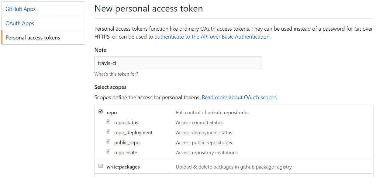 Token in GitHub